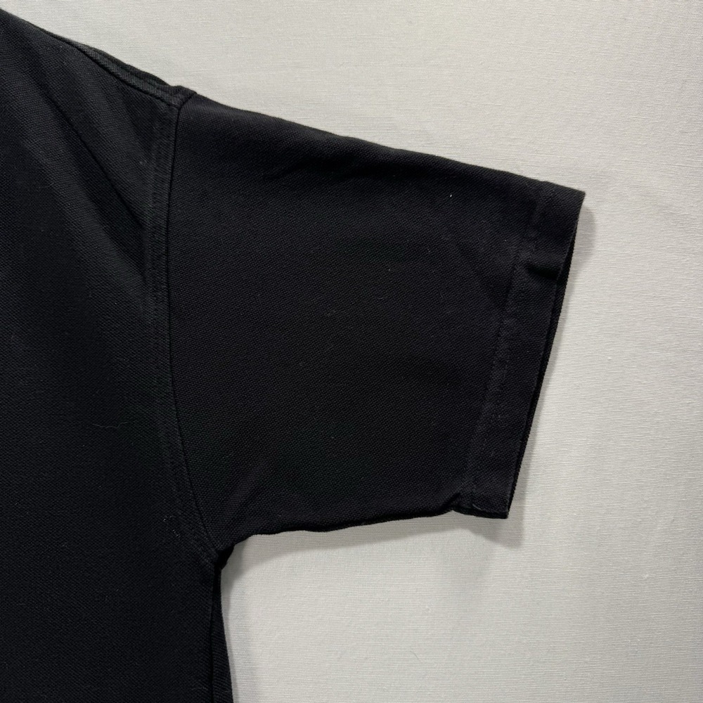 Vintage 90s Looney Tunes Marvin Zip‎ Polo Shirt Mens Medium Black Details - Picture 7 of 9